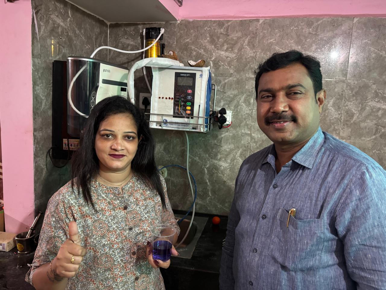 Kangen Water device installed in a customer's home kitchen